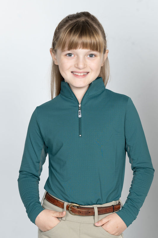 EIS Kids Medium 8-9 Hunter Green COOL Sun Shirt ®