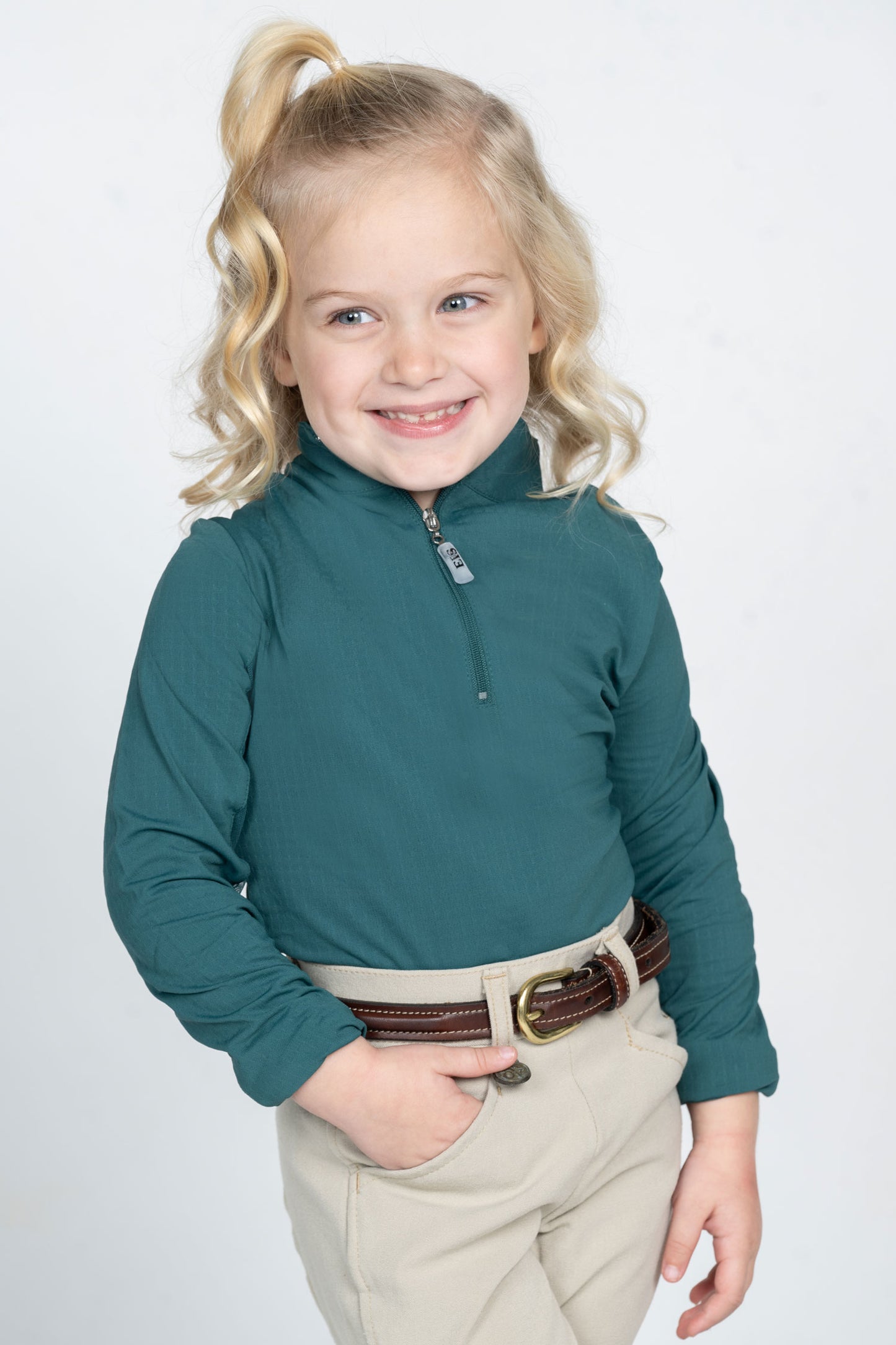 EIS Kids Small 4-6 Hunter Green COOL Sun Shirt ®